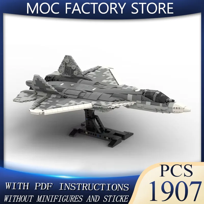 

Строительные блоки Moc в стиле милитари SU-57 Felon, модель боевого самолета, технологические кирпичи, сделай сам, сборка, игрушки в виде самолета
