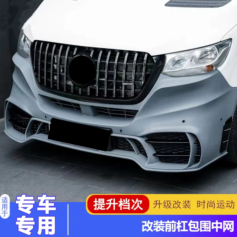 Front bumper Assembly for Mercedes Benz Sprinter W907 18-23 modified Grille wind knife Surround Body Kit Car Accessories