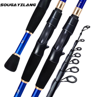 Sougayilang 1.8M -2.4M Spinning Casting Carbon Fiber Telescopic Fishing Rods Ultralight Portable Fishing Rod Lure Fishing Tackle