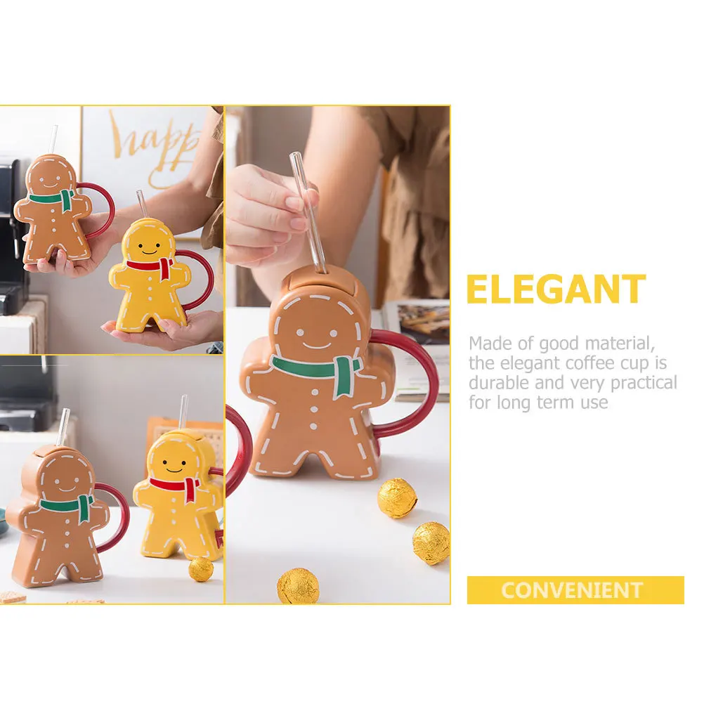 

Gingerbread Mug Mr Cup Ceramic Beverage Container for Home Bakery Coffee Shop Use Mr Cup Gingerbread Mug Coffee Mugs