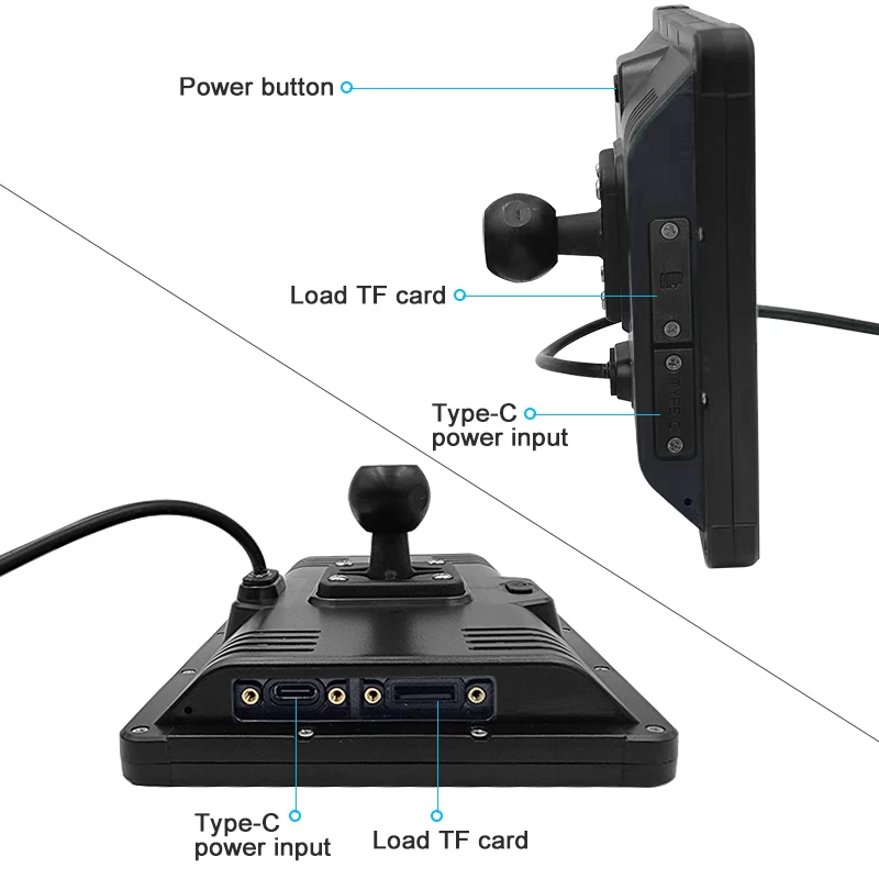 7 Inch Waterproof Motorcycle GPS Navigation Motor Bicycle Portable Wireless Carplay GPS Navigator