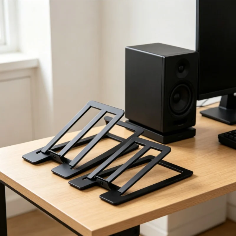 

15° Tilt Angle Desktop Speaker Stands Mini Desk Speaker Mounts Universal Small Speaker Stands For Desktop Speakers