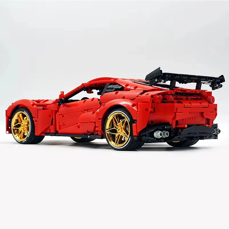 TGL T5044 Technical Red Super Sports Car Building Blocks MOC Racing Vehicle Bricks Puzzle Assembly Toy Christmas Gift For kids