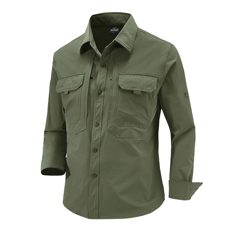 

Men's Shirt Long Sleeve Business Dress High End Professional Casual Suit Shirt Men Military Tactical Basic Style Slim Shirts