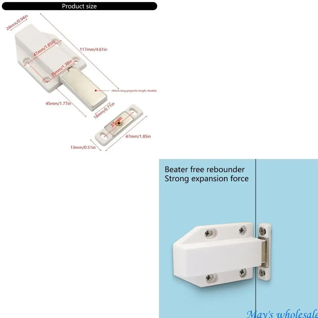 2pcs Cabinet Push Latches Release Push Open Door Catches Set Push Latches for simple Door Opening & Closing 448A