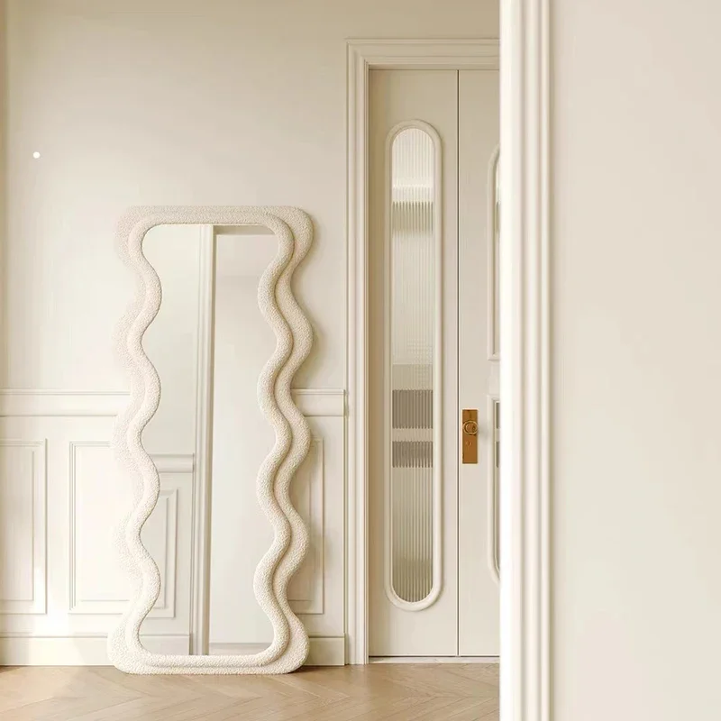Irregular Big Makeup Mirror Nordic Free Shipping Aesthetic Living Room Korean Standing Mirror Full Length Espejo Bedroom Decor - Image 4