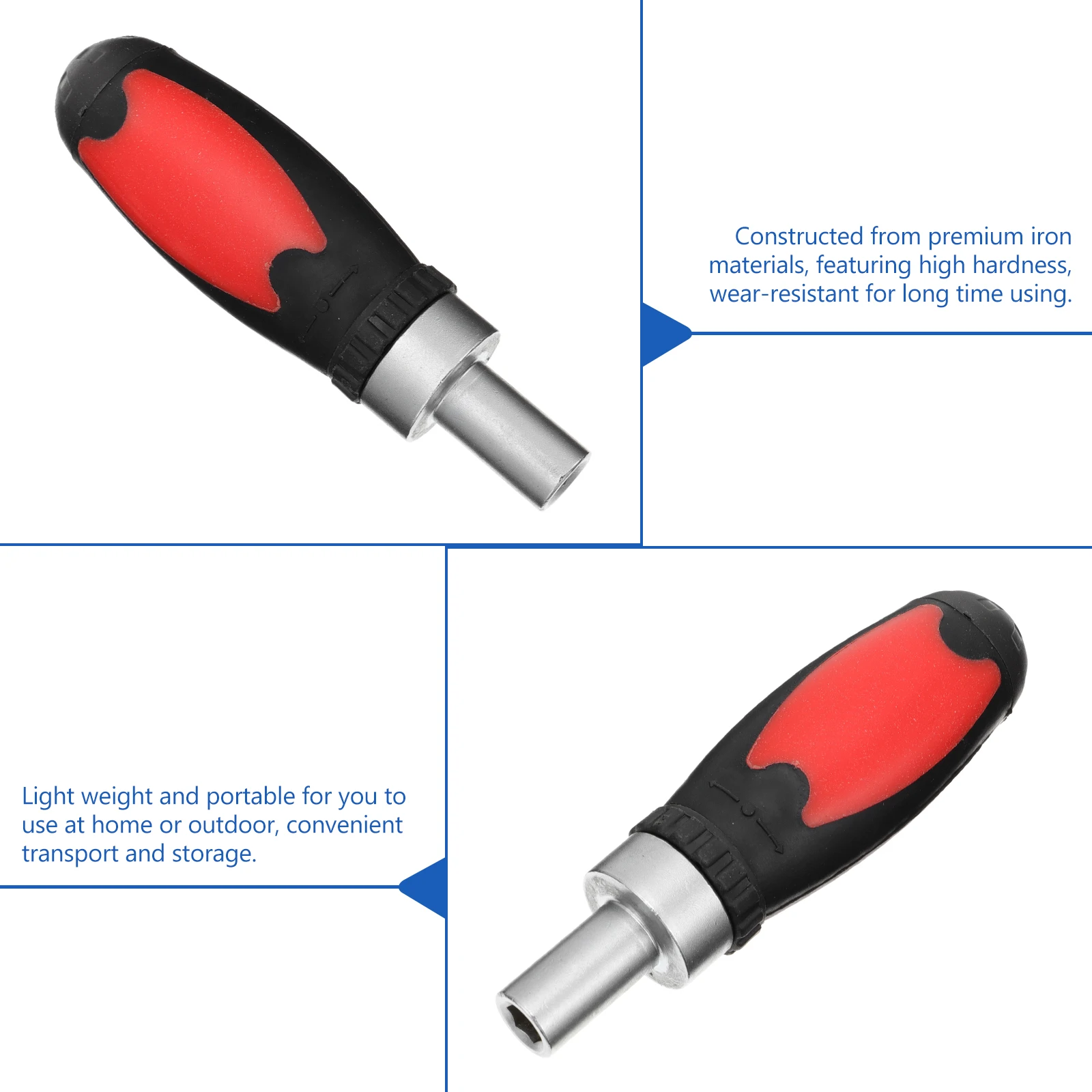 

1 pc Screwdriver Manual Replaceable Handle For Home Fixing Tools Light Weight Portable Handle For Electronic Maintenance