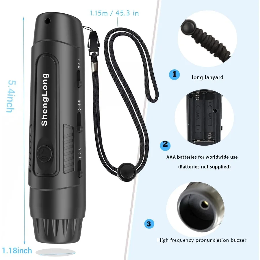 3가지 톤의 전자 호루라기 3가지 고음량 설정 코치 심판 교사를 위한 배터리 구동 비상 안전 호루라기 O
