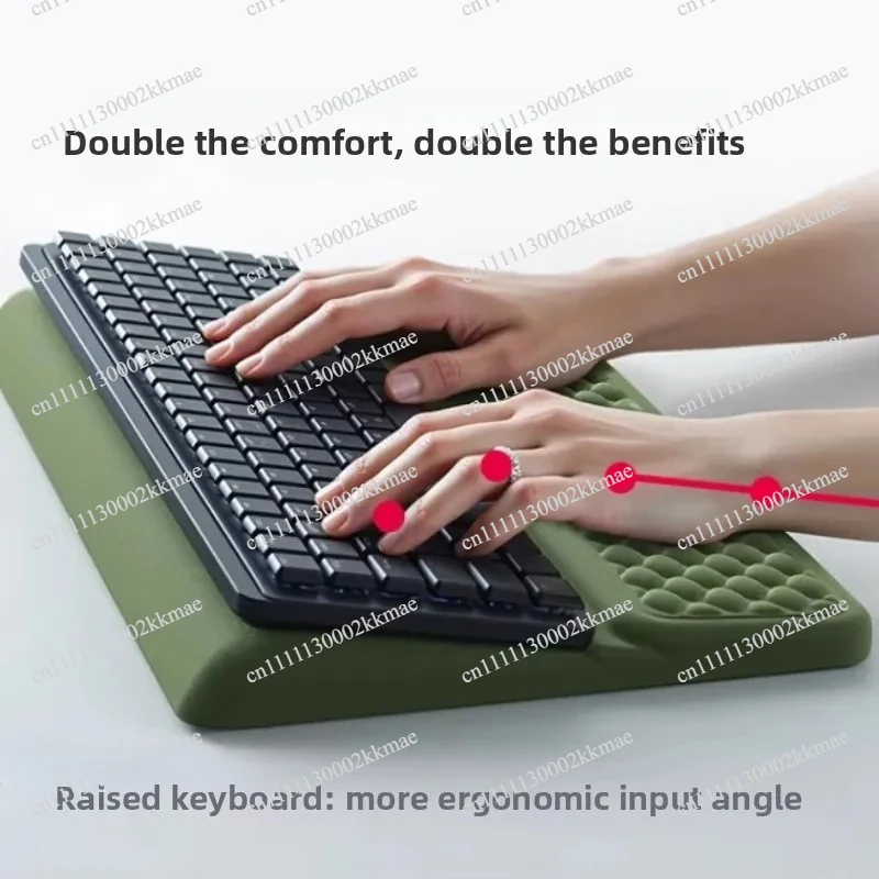 Ergonomic Memory Foam Wrist Rest Gaming Keyboard Holders with Elbow Support Anti-Slip Office Desk Wrist Pad Typing Comfort Rest