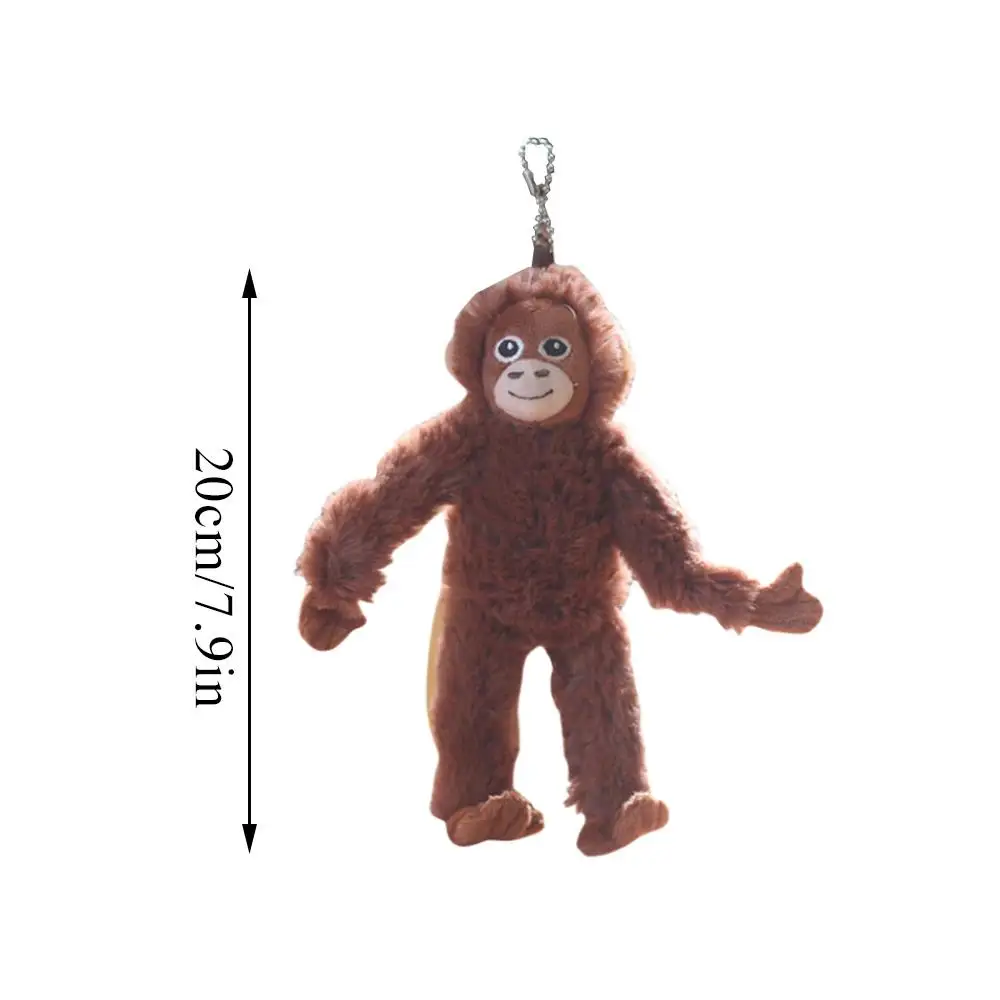 Animal dos desenhos animados macaco pingente boneca de pelúcia venda quente macaco chaveiro plushies macio recheado mochila pingente bonecas carro pendurado