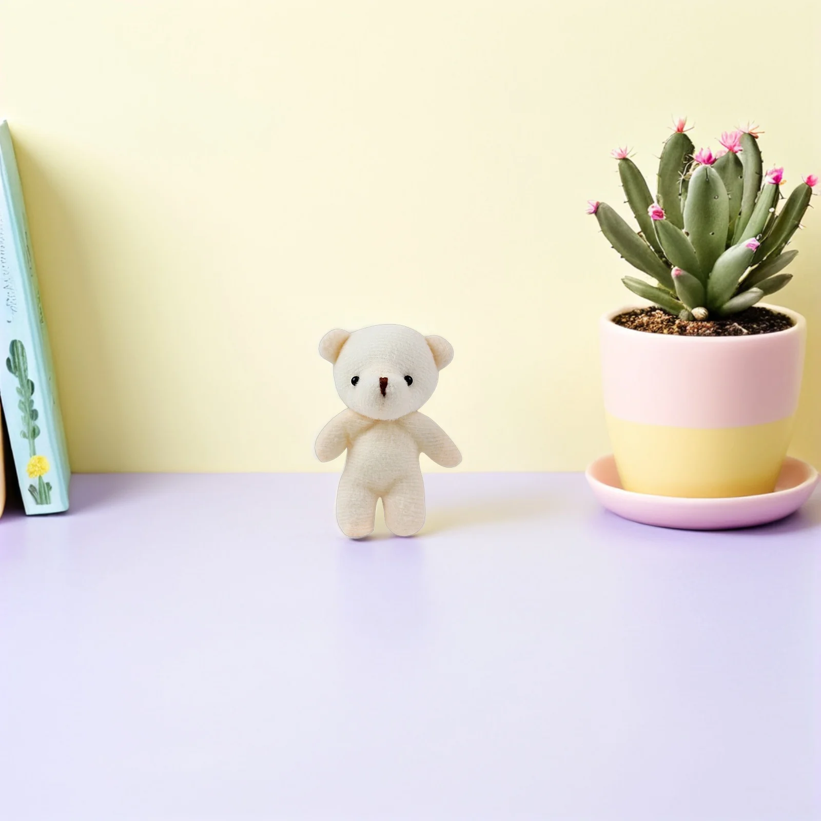 20 pçs adorável mini urso de pelúcia animal chaveiro pingente saco mochila pendurado encantos para presentes decoração ursos em massa animais de pelúcia