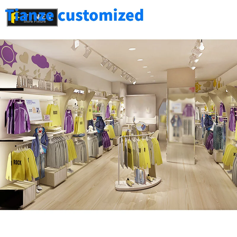 (Customized) kids dress garment shop design store interior design display furniture