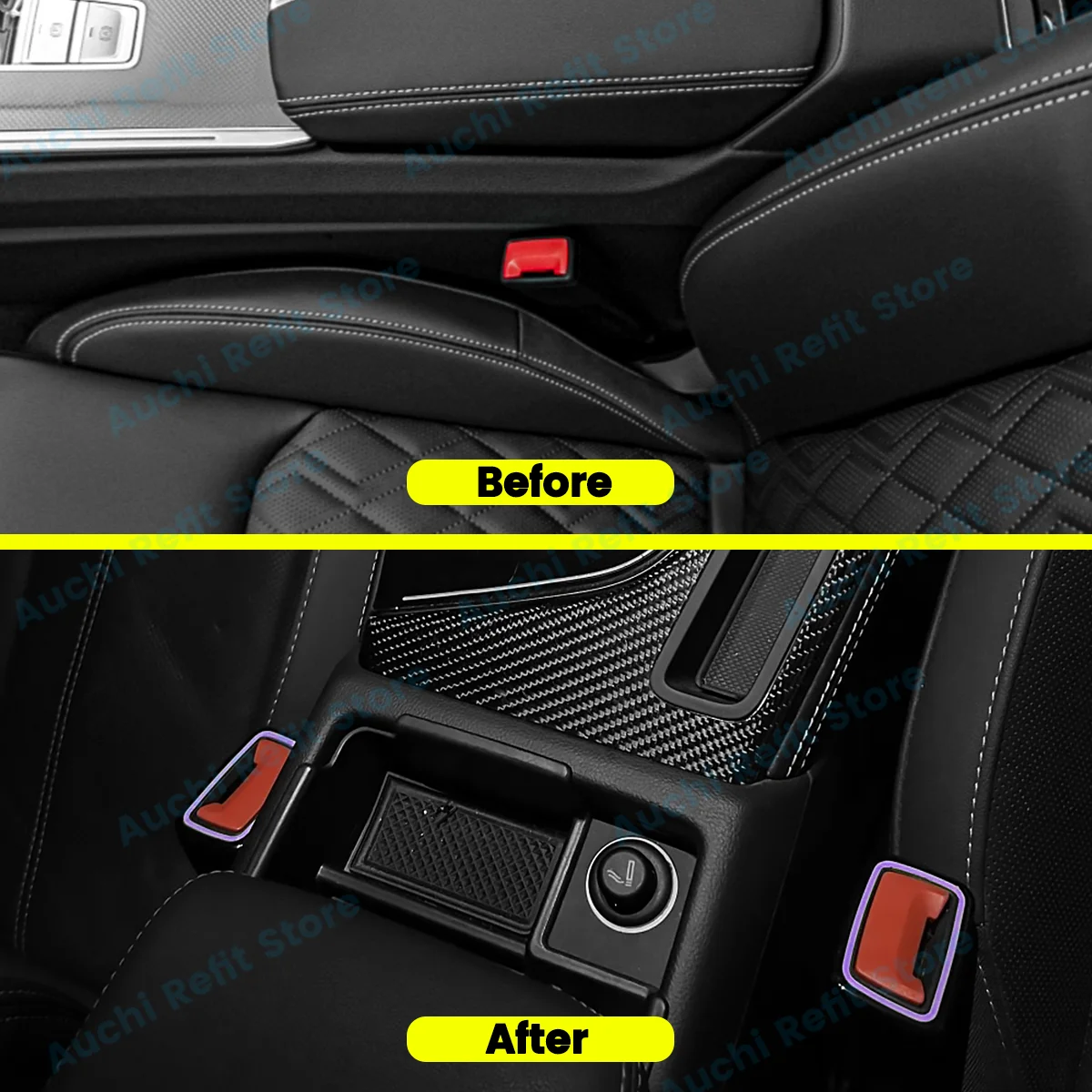 30 Colours Safety Buckle Seat Belt LED Ambient Light For Audi A4 A5 RS4 RS5 B9 A6 A7 C8 Q5 Q7 Q8 2020-2024 Decorative Lamp Part