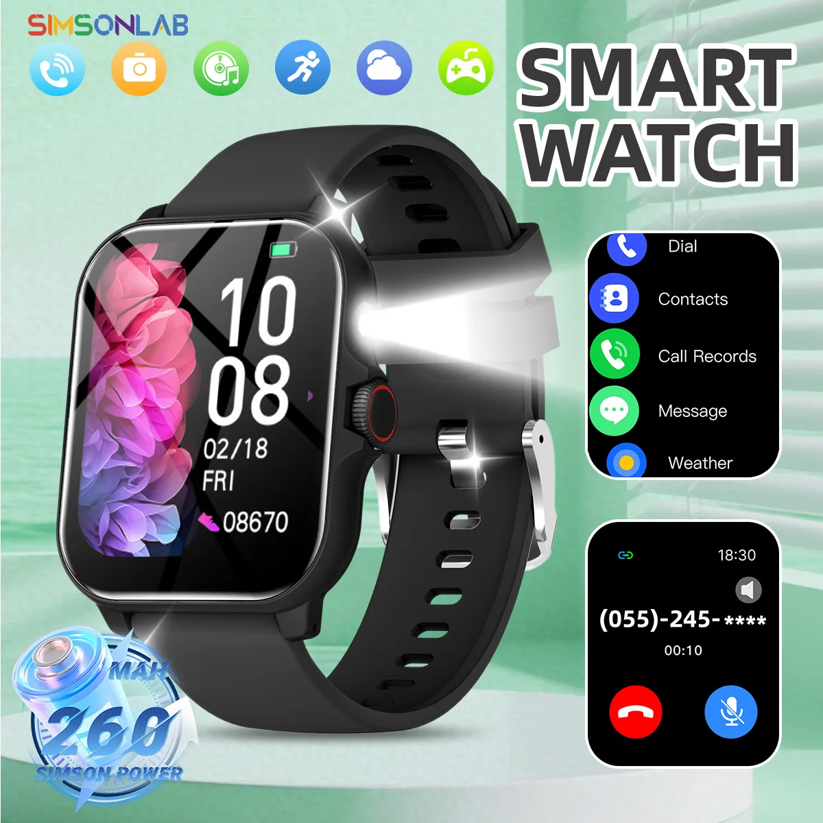 2026 New Smartwatch Bluetooth Wireless Call with Siri Social