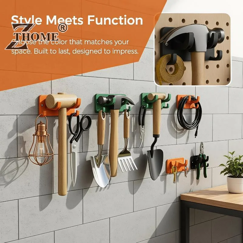 1/2pcs Garden Tool Hanger With Screws, Suitable For Shovels/Rakes/Trowels, Garden Tool Stand, Home Hook