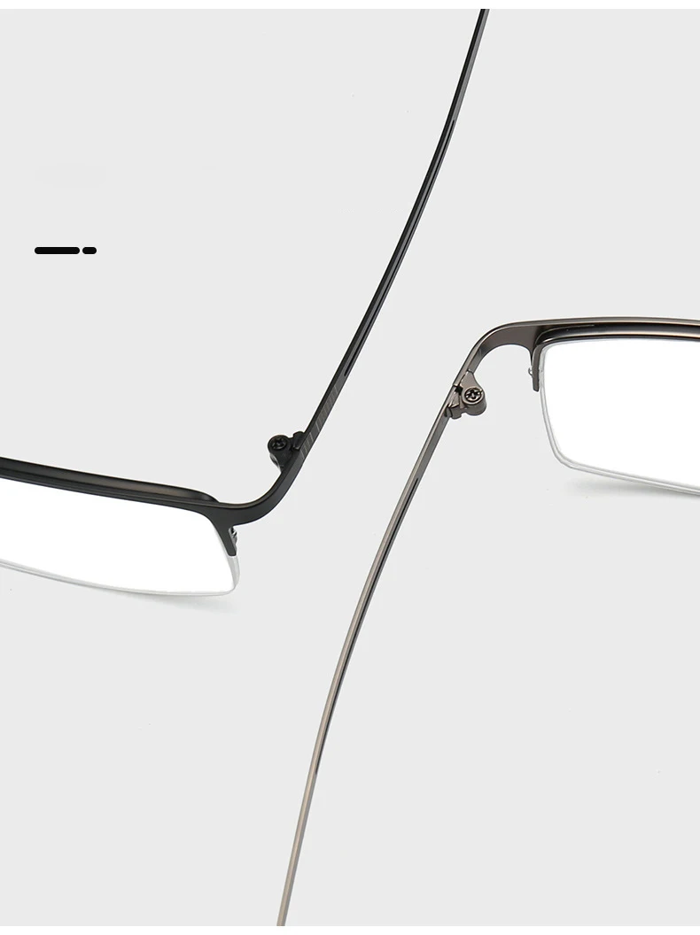 Neue Mode Luxus Business Brille ultraleichte Legierung Brillen Half-Frame große Größe Herren optische Brille 990070 – Detail 4