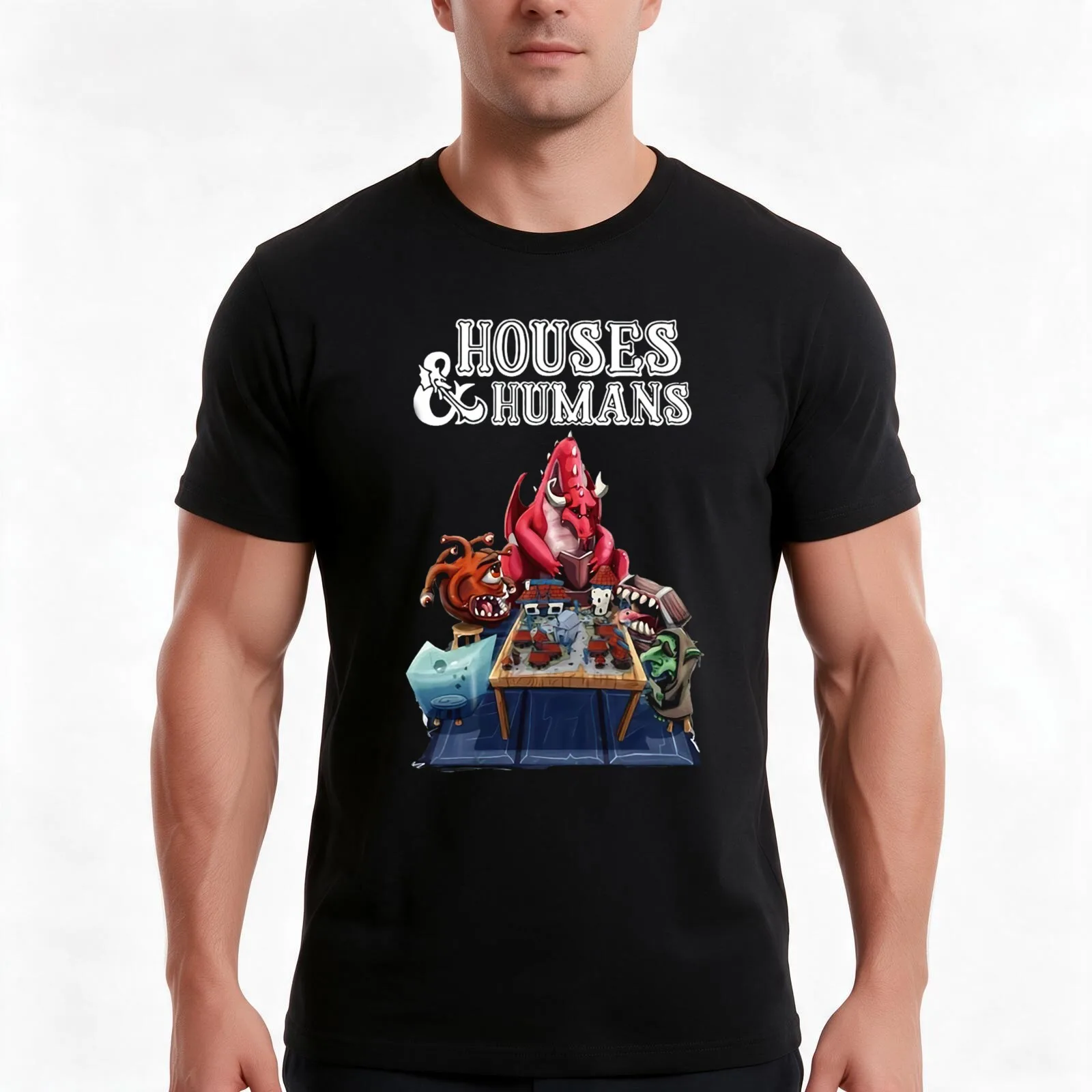 Houses And Humans Board Games Funny Gift, For Men and Women Addicts Funny Gift For Lover T-Shirt, Summer Casual Cotton Tee