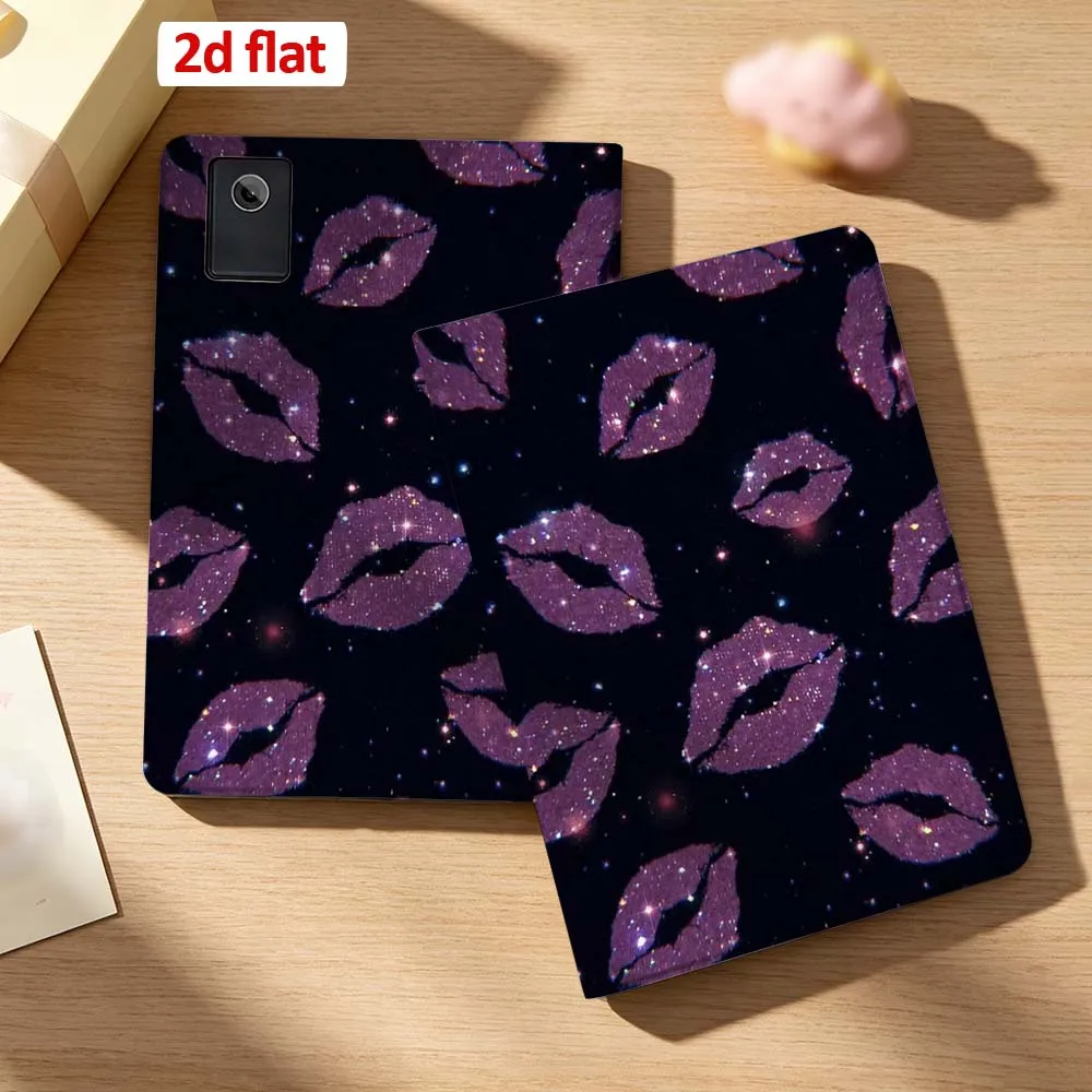 

Glitter Lipstick Pattern Art For Lenovo Xiaoxin Pad 11 P11 P12 Gen 2 Pro Plus Idea Tab GT 5G Pen Tray Tablet Case