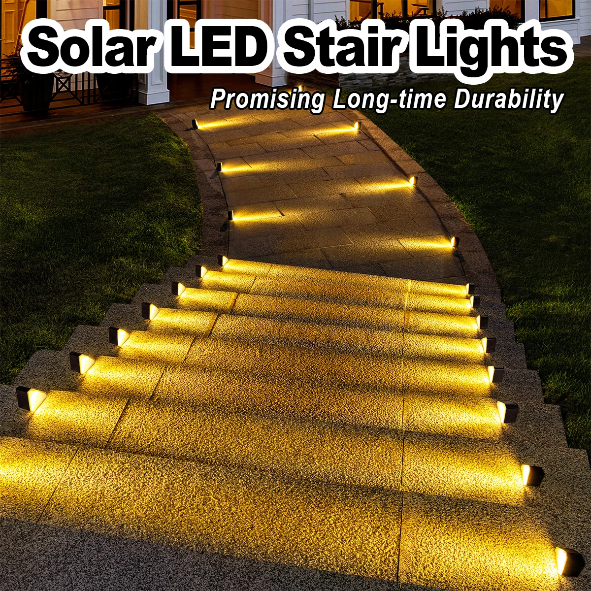 

Solar Led Step Lamp Deck Stair Lights Outdoor Free Light Easy Conversion Wiring Night Tape Front Install Resistant Weather Spot