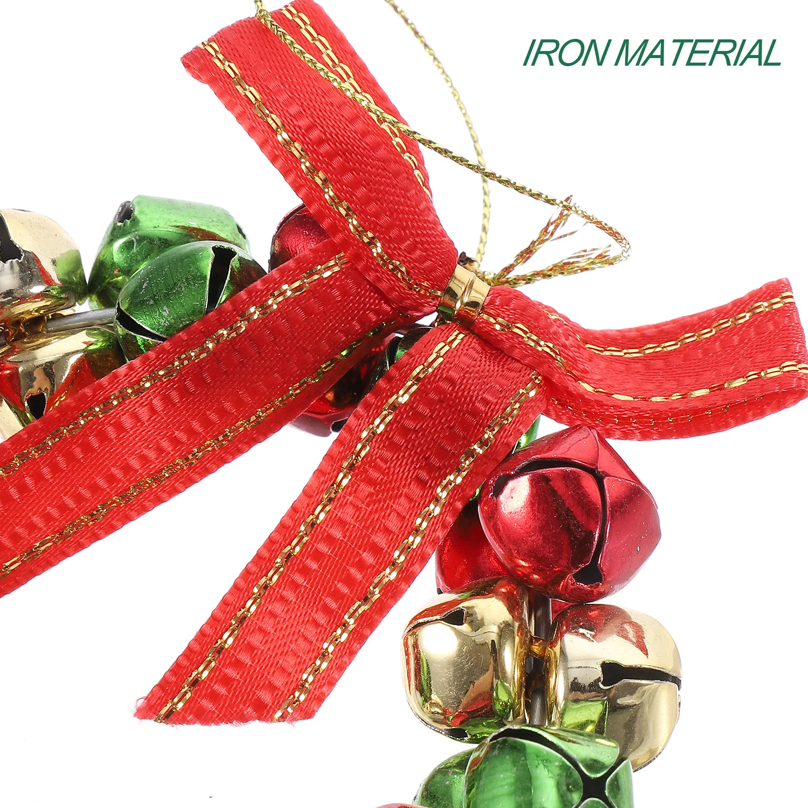 

Mini Iron Christmas Wreath Jingle Bell Hanging Garland Decoration for Xmas Holiday Crafts Christmas Crafts