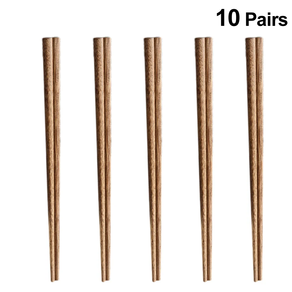 

10 pcs Box Rosewood Chopsticks Extra Long Lightweight Solid Wood For Pot Cooking Reusable Dishwasher Safe Chopsticks
