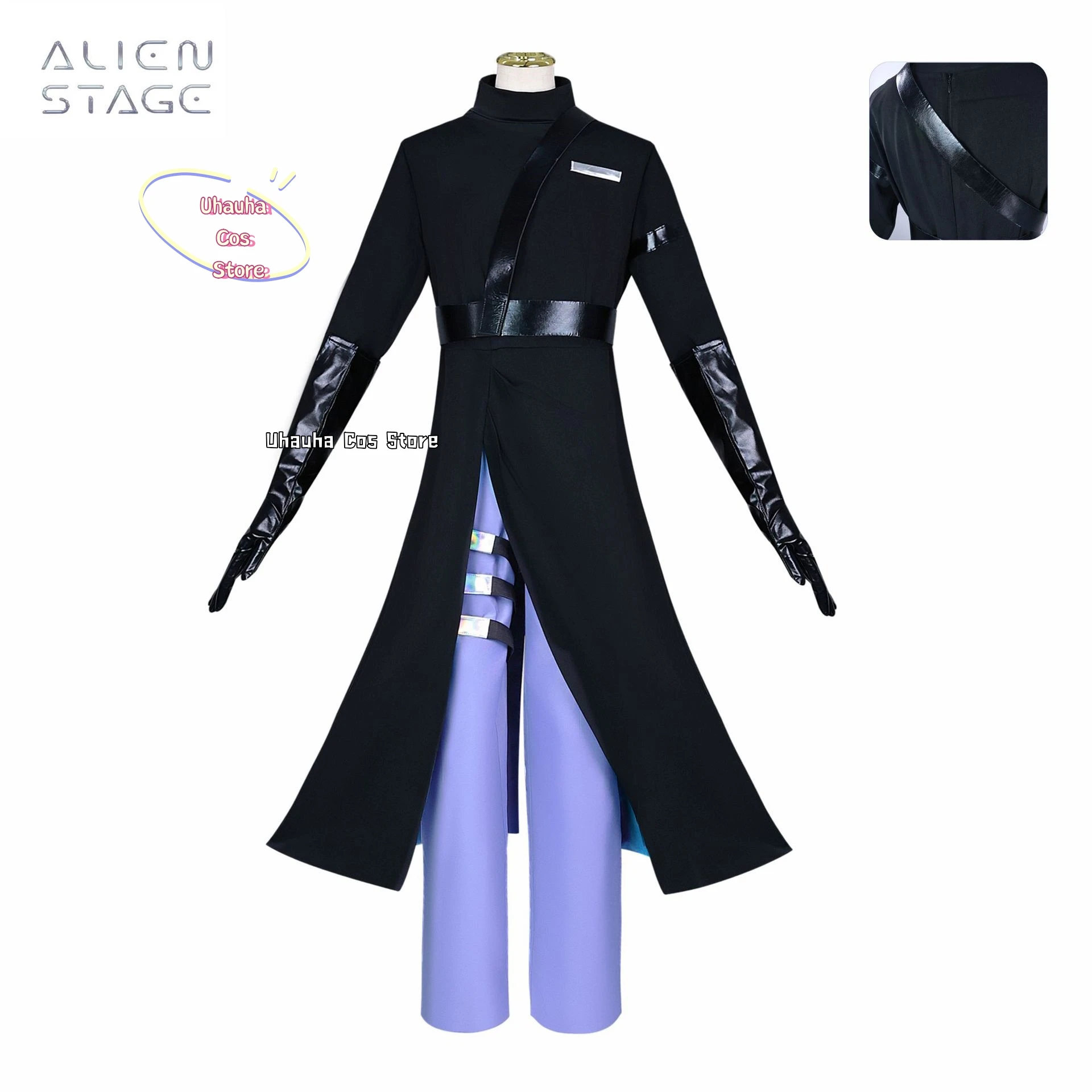 إيفان أنيمي الغريبة المرحلة تأثيري حلي إيفان الأسود الأعلى الأرجواني السراويل لعب الأدوار مجموعة الزي أنيمي وتتسابق شعر مستعار الدعامة الدعامة عند أيامليليغان šتيبجيز