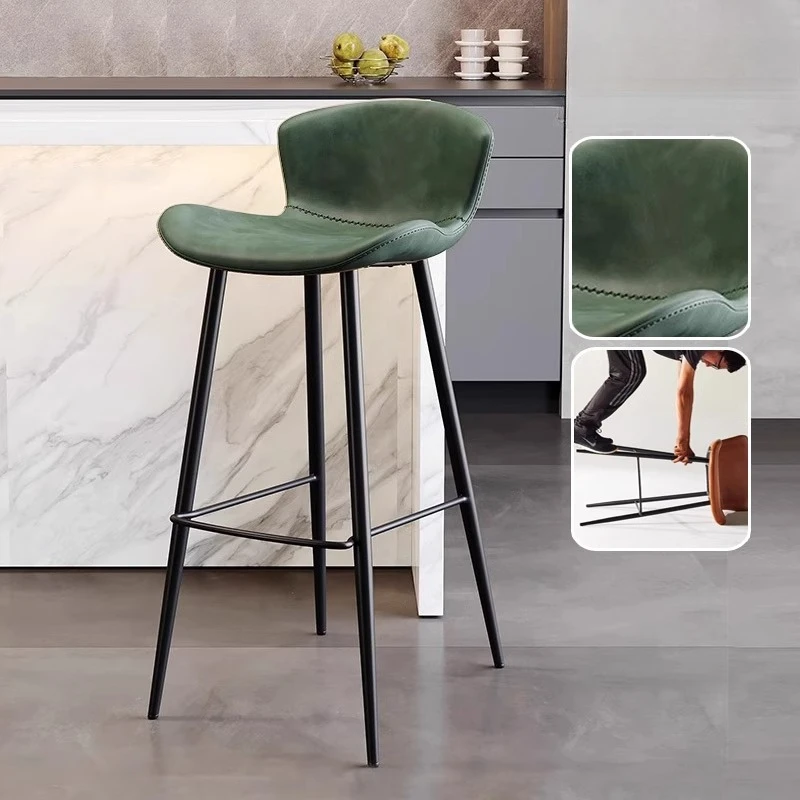luxury living room furniture Height adjustable swivel chair office kitchen modern dining chairs nordic backrest bar iron stool