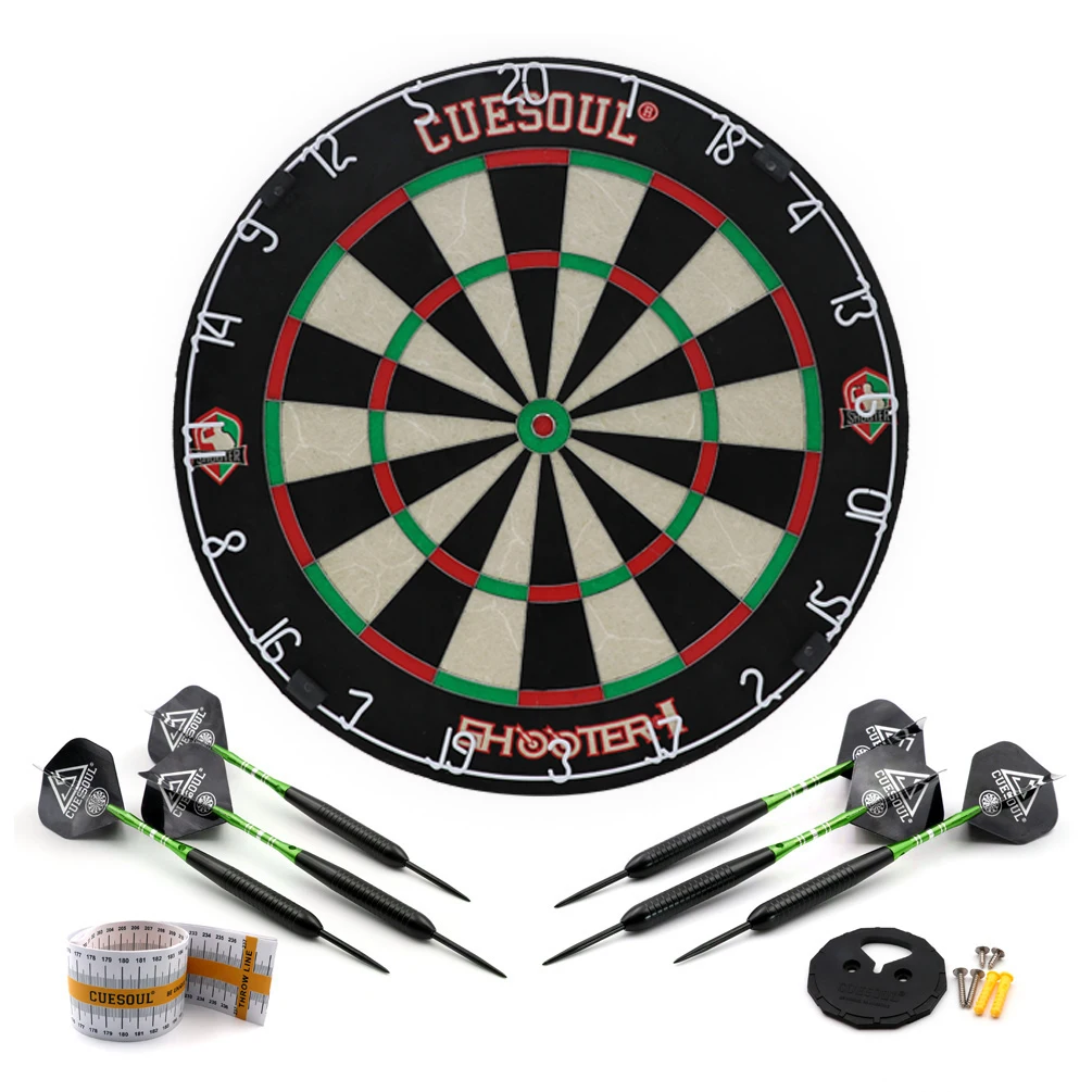 

CUESOUL SHOOTER-I 18"*1-1/2" Official Size Tournament Sisal Bristle Dartboard,Approved by The WDF