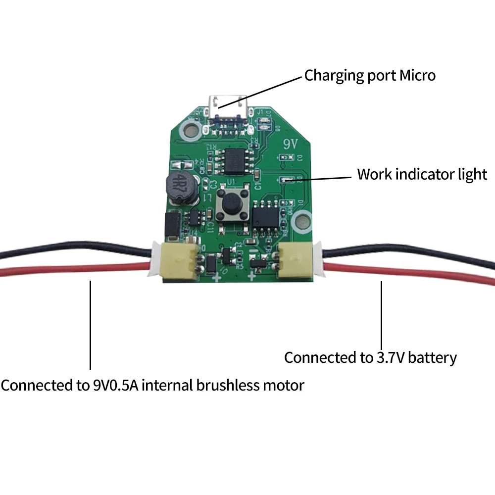 Type-C Micro USB Charging Small Fan Board Control Board Motherboard Handheld Small Table Fan Mobile Fan Universal Board 5V 1A