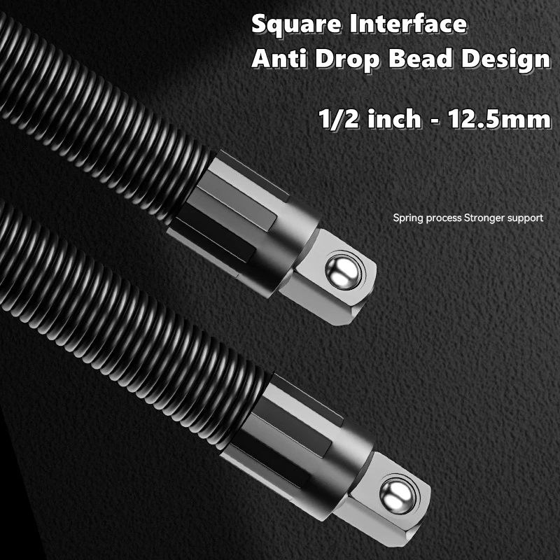 Electric Wrench Elastic Adapter Universal Soft Shaft Fast Ratchet Wrench Hand Spring Extension Rod Relay Rod Sleeve ExtensionRod