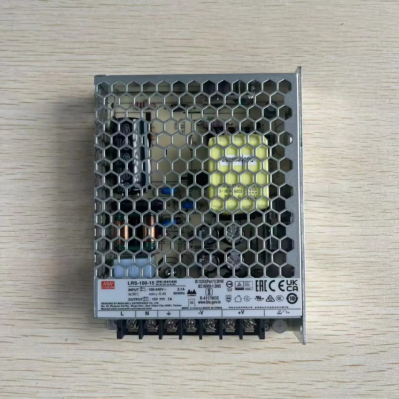 Mean Well LRS-100 5V/12V/15V/24V/36V/48V enclosed single output power supply