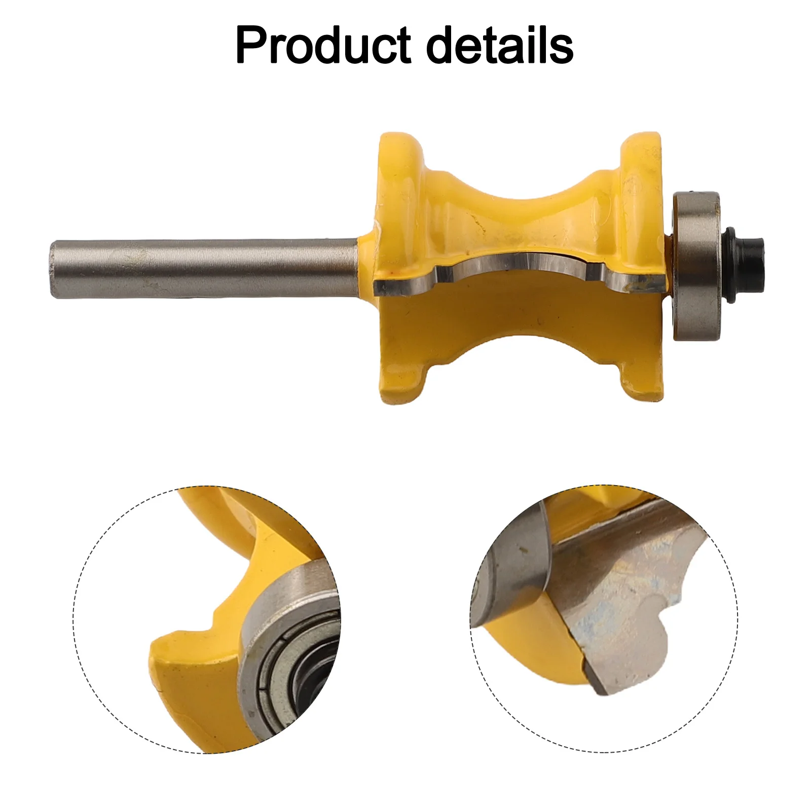 1/4 Inch Shank Router Bit Bull Nose Molding Router Bit Anti Kickback Design Hand Making Drawer High Hook Angles