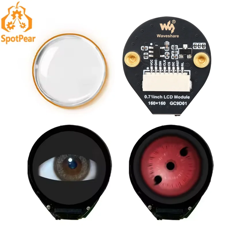 Arduino,electronic eye,raspberry pi esp32,pico stm32用の0.71インチ丸型LCDディスプレイ
