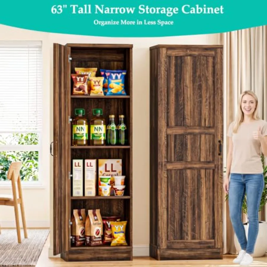 Pantry Cabinet Storage Cabinet with Doors and Shelves