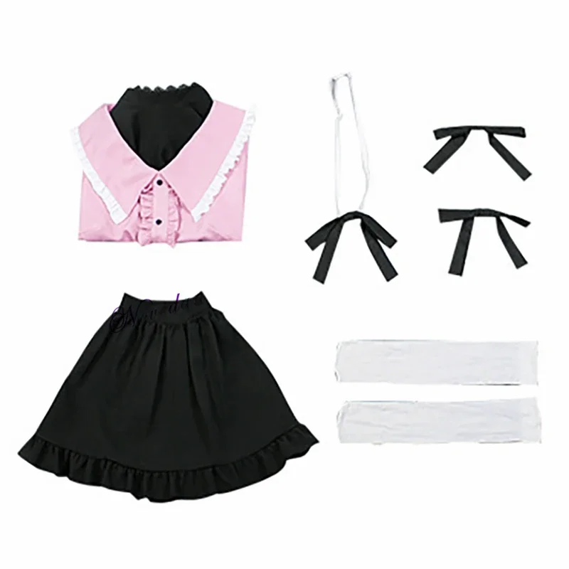 Vampier Miku Cosplay Kostuum Pruik Cosplay Anime Pak Roze Kawaii Jurk Shirt Uniform Meisje Vrouwen Halloween Kostuum Accessoires