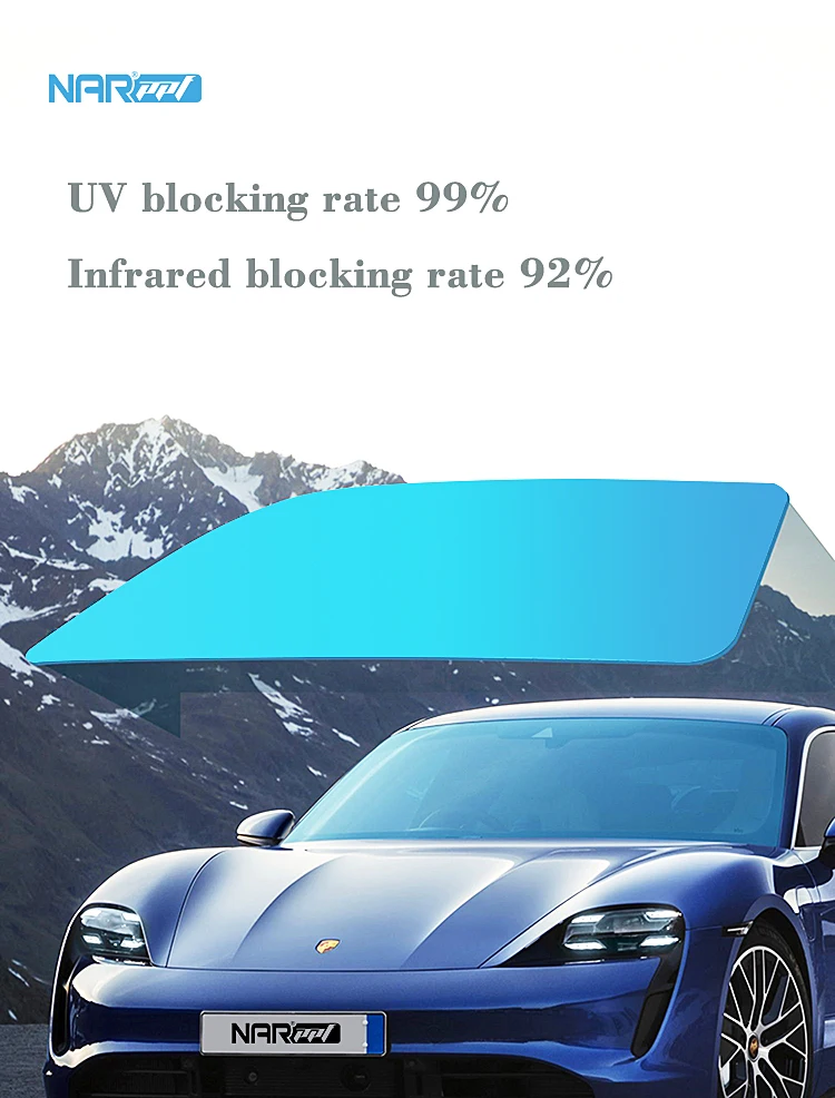 Classic Black Charcoal Auto Window Tint Film Stable Color PET Material UV Proof And Heat Rejection Good Privacy No Fading