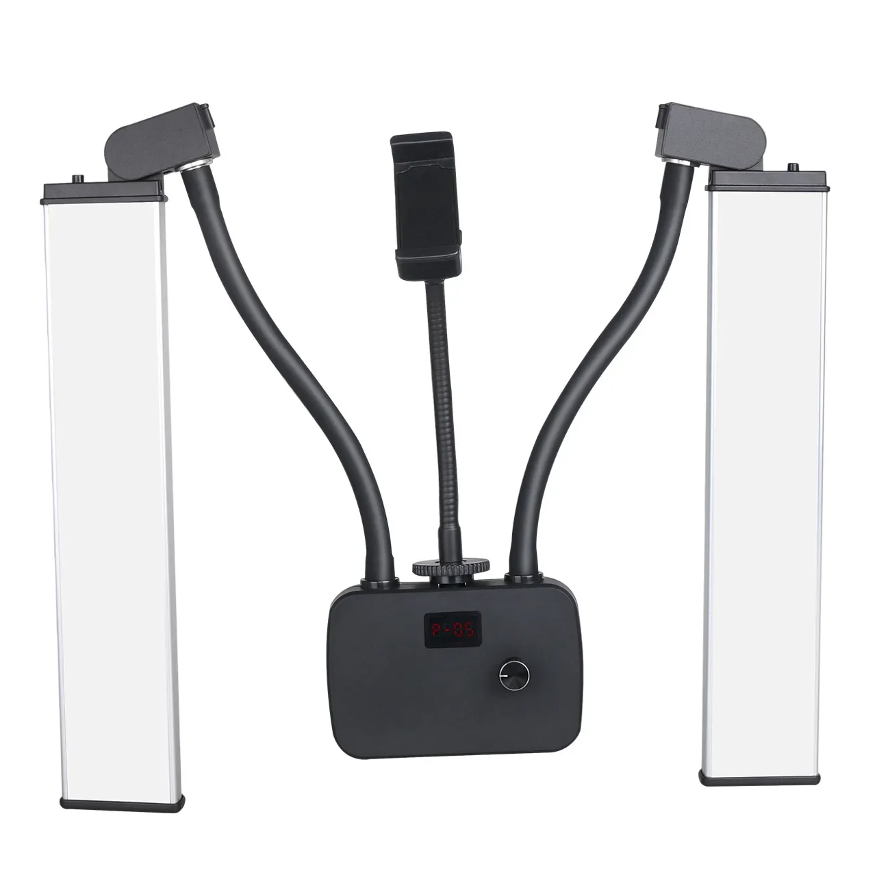 مرنة مزدوجة الأسلحة زاوية واسعة ملء ضوء 3200-5600K عكس الضوء LED مع حامل هاتف ل Youtuber Vlog ماكياج Tiktok لايف ستريم