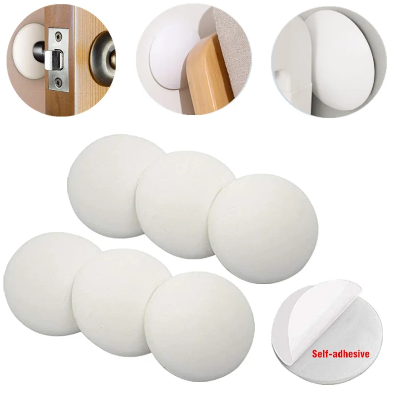 Door Stopper Wall Protector  Self Adhesive Reusable Shock Absorbent Gel Door Handle Bumper Knob Silencer Wall Shield Cushion