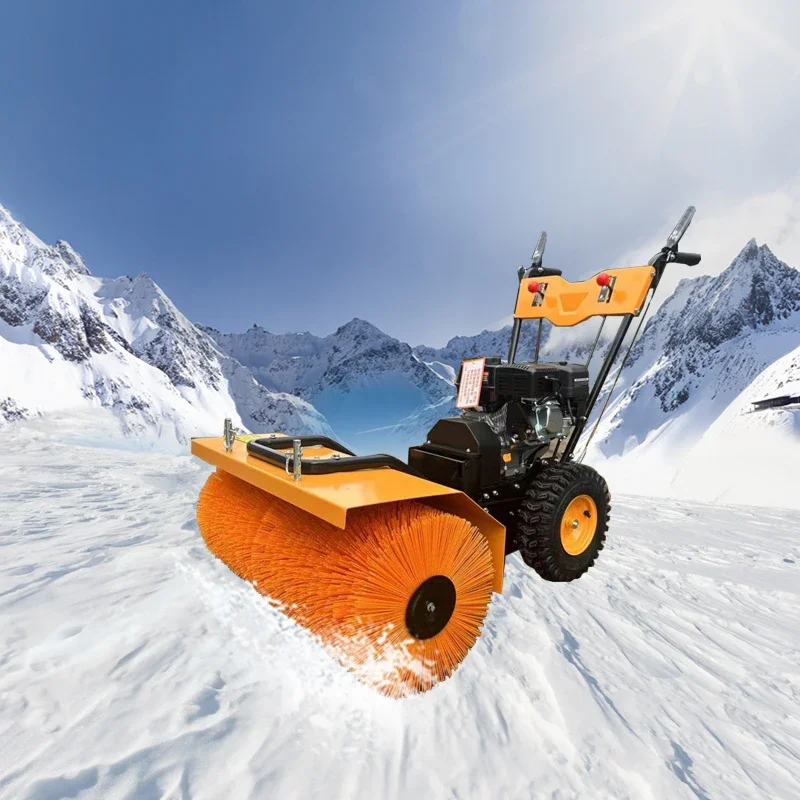 China Gasoline Snow Sweeper Snow Thrower Winter Road Cleaning Ice Surface Snow Blower