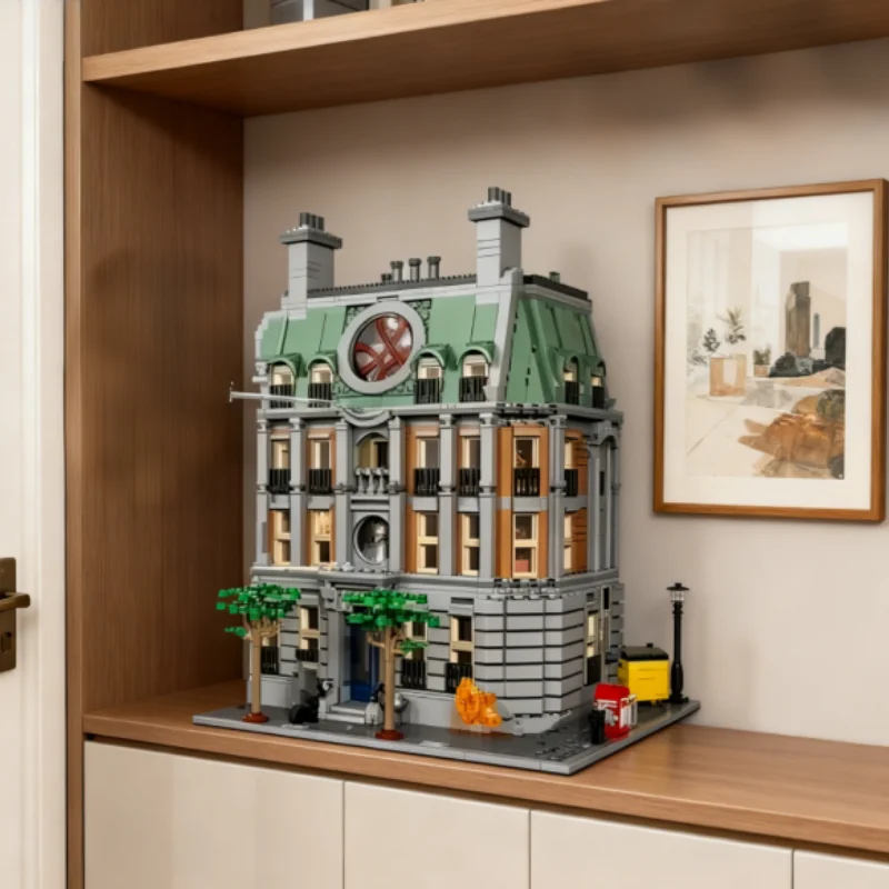 2708 stks Moderne Stedelijke Straatbeeld 76218 Model Bouwsteen Montage Baksteen Architectuur Kerst Speelgoed Jongen Kinderen Verjaardagscadeautjes