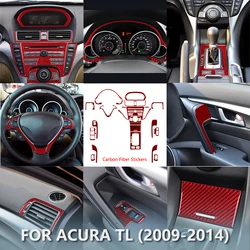 New Car Interior Decoration Carbon Fiber Red Sticker For ACURA TL 2009 2010 2011 2012 2013 2014 Auto Accessories