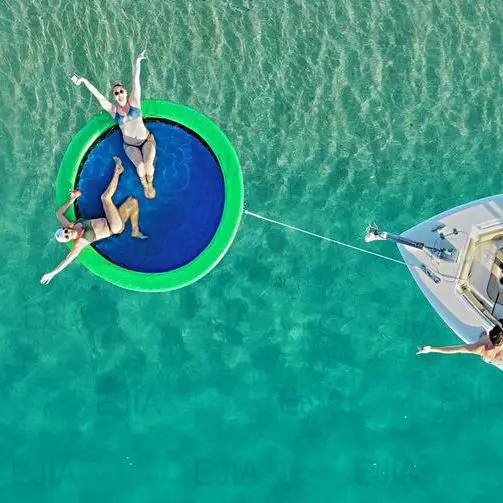 10ft Circular Hammock with Mesh Center Inflatable Water Floating Air Bed Swimming Pool Hammock Floating Platform Mat