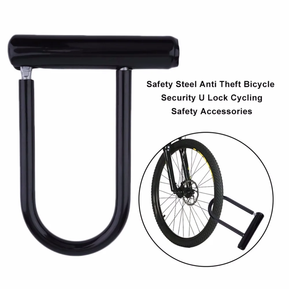 Bicycle U Lock Anti-theft Heavy Duty Bicycle Locks MTB Road Bike Wheel Lock With KeyMotorcycle Scooter Cycling Accessories