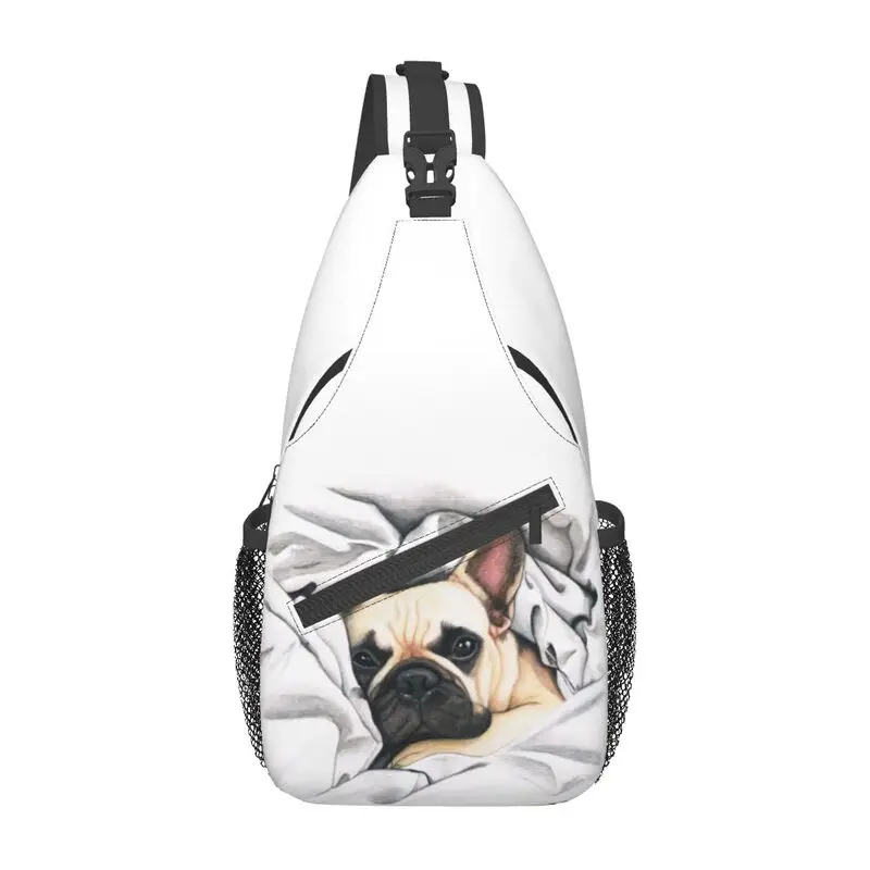 

Custom French Bulldog Sling Bags for Men Fashion Frenchie Dog Lover Shoulder Chest Crossbody Backpack Cycling Camping Daypack