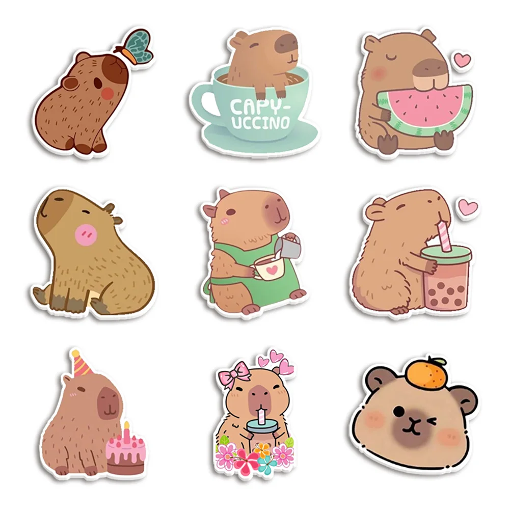 10pcs/lot Capybara Resin Planar Transparent Glitter Acrylic Flatback for Badge Hair Bow Keychain Pendant Brooch Badge Personaliz