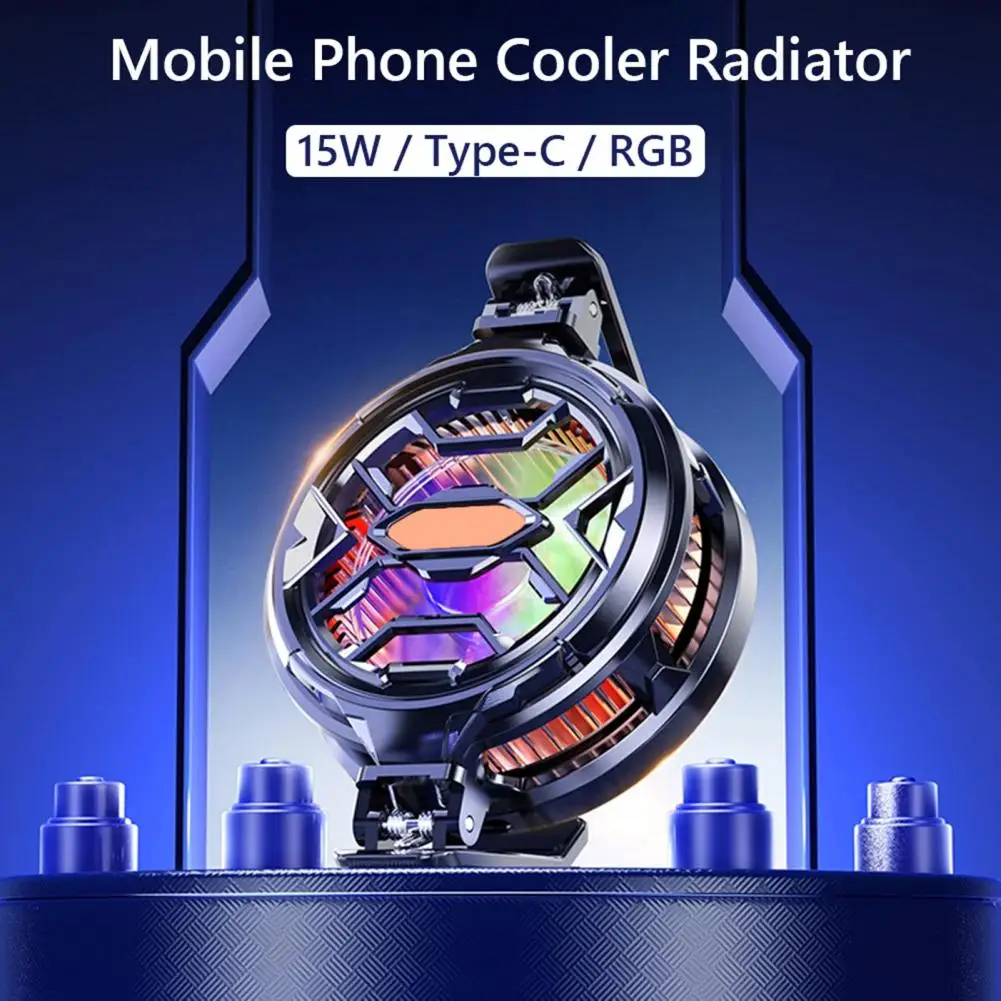 Semiconductor Cooler Mobile Phone Fan Universal Cell Phone Cooler Radiator with Adjustable Semiconductor Fan for Low Noise Plug