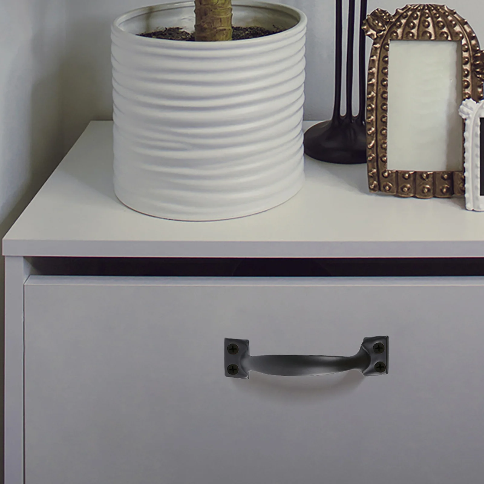 

8Pcs 6 Inches Simple Drawer Handle Durable Iron Cabinet Closet Pull Design Home Decor Cabinet Handle