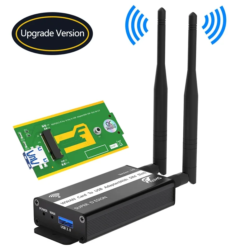 M.2 B Key to USB 3.0 Adapter Wireless M2 Card Converter with SIM Card Slot Support WWAN/LTE/3G/4G NGFF WiFi Module for Laptop PC