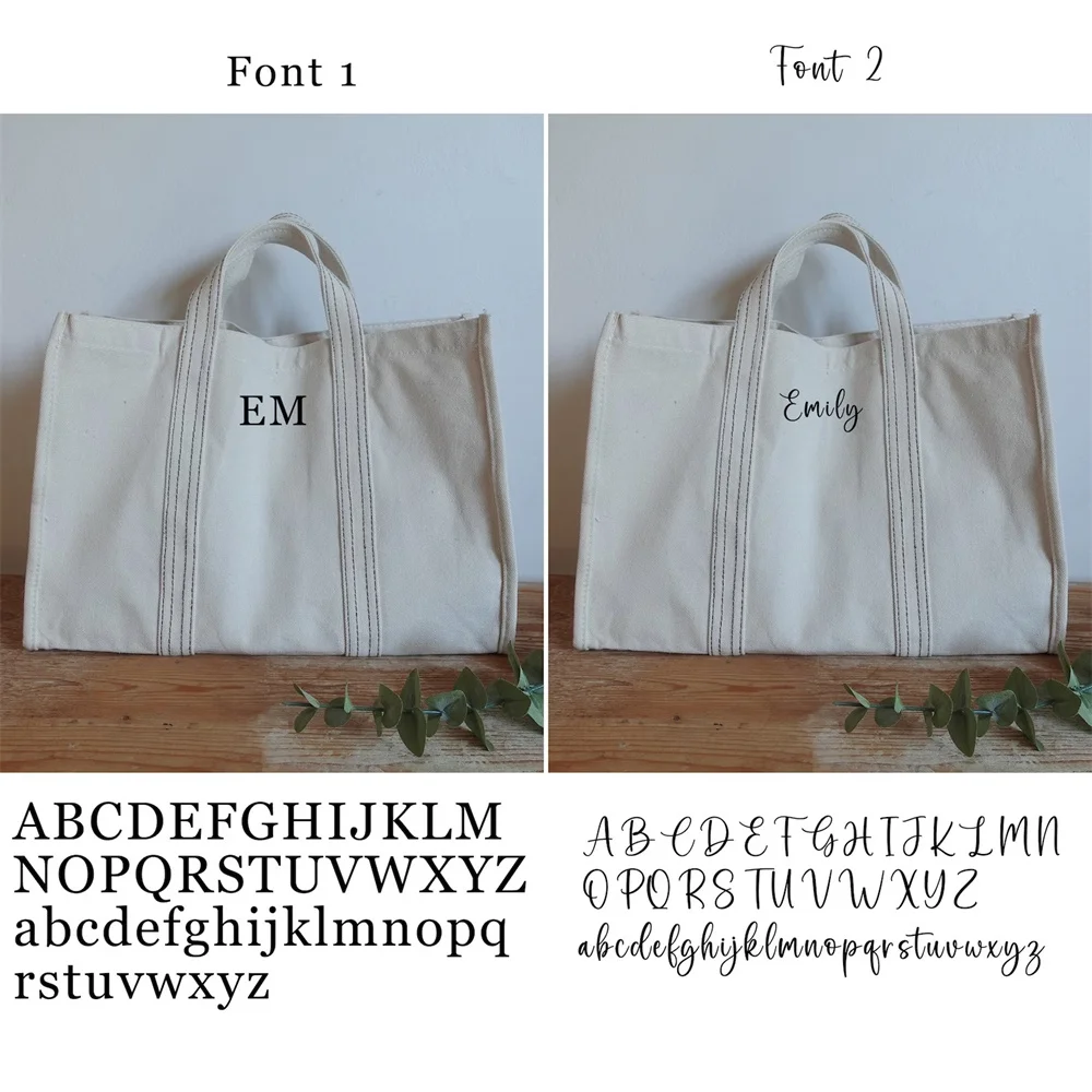 Bridesmaid Bag, Beach Bag, Monogram Bag, Canvas Tote Bag, Bridesmaid Gift Bag, Wedding Bag, Personalized Tote Bag, Market Bag