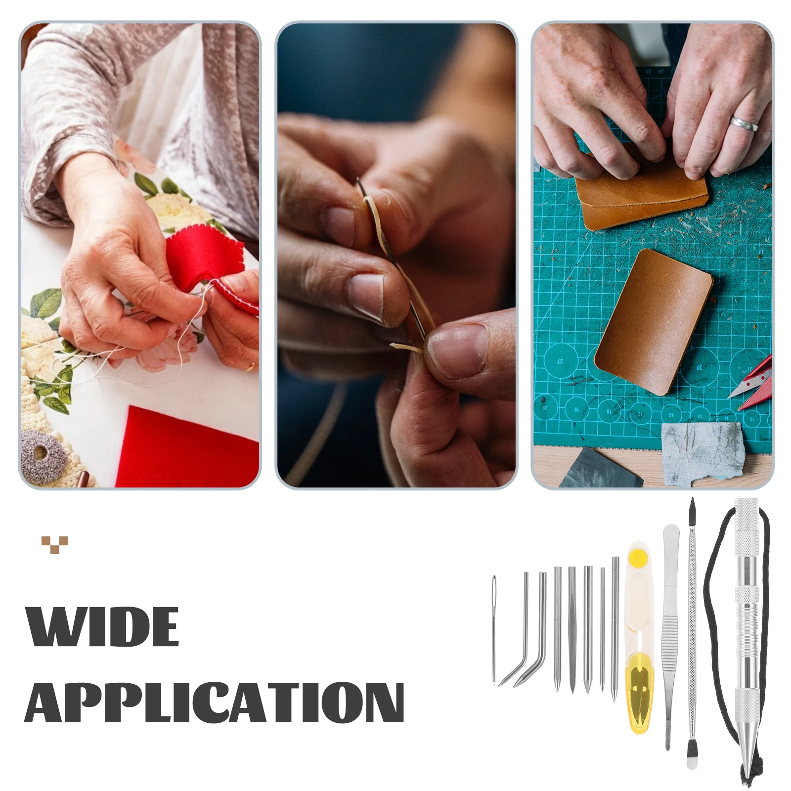 

Portable Bracelet Weaving Tools Lacing Needle Set Knitting Aids for Work DIY Projects Aviation Aluminum Suitable Ropes